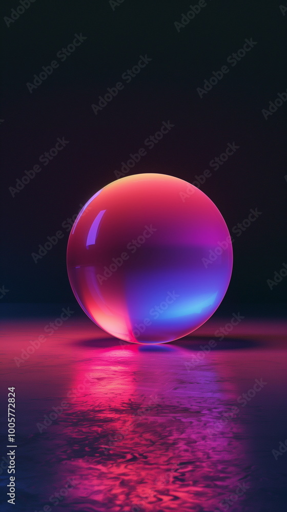 isolated ball with neon light, 3d modern background and wallpaper isolated ball with neon light, 3d modern background and wallpaper