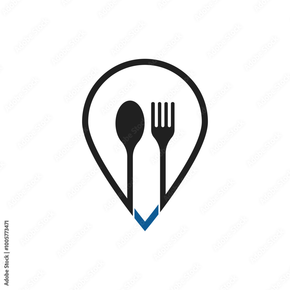 Food Location or point Icon Logo Design Food Location or point Icon Logo Design