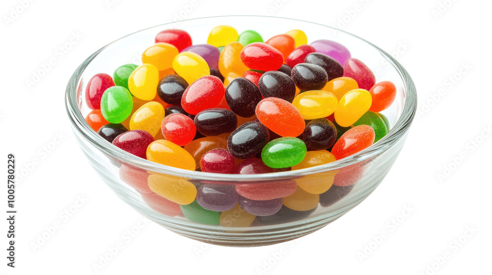 bowl filled with colorful jellybeans on a transparent background bowl filled with colorful jellybeans on a transparent background