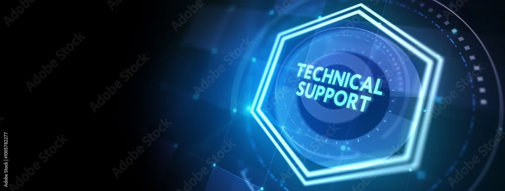 Business, Technology, Internet and network concept. Technical Support Center customer service. 3d illustration Business, Technology, Internet and network concept. Technical Support Center customer service. 3d illustration