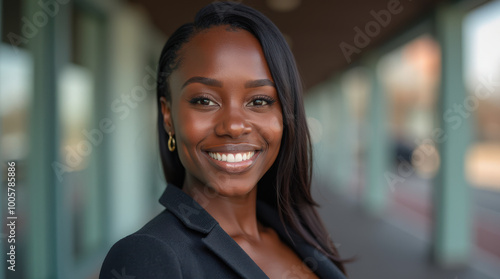 Professional Portrait of Confident Black Business Leader in Modern Setting