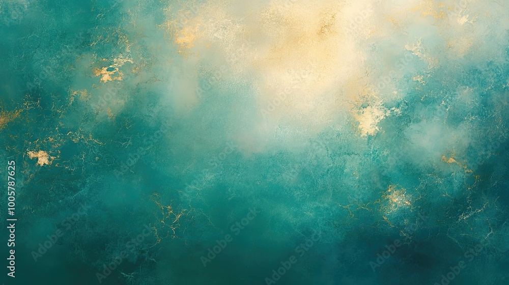 Fototapeta premium Abstract teal and gold background. Perfect for adding a touch of luxury and elegance to designs.