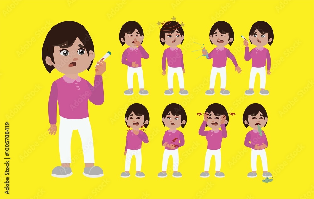 Sick people with different symptoms Sick people with different symptoms