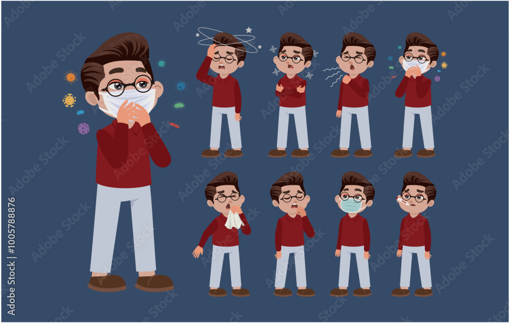 Sick people with different symptoms Sick people with different symptoms
