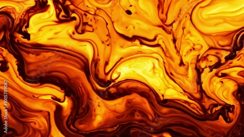 Dynamic fiery lava fluid motion in abstract background