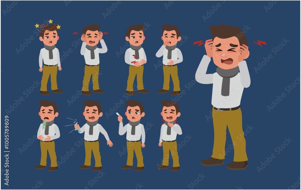 Sick people with different symptoms Sick people with different symptoms