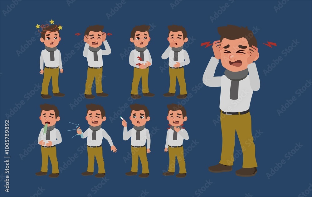Sick people with different symptoms Sick people with different symptoms