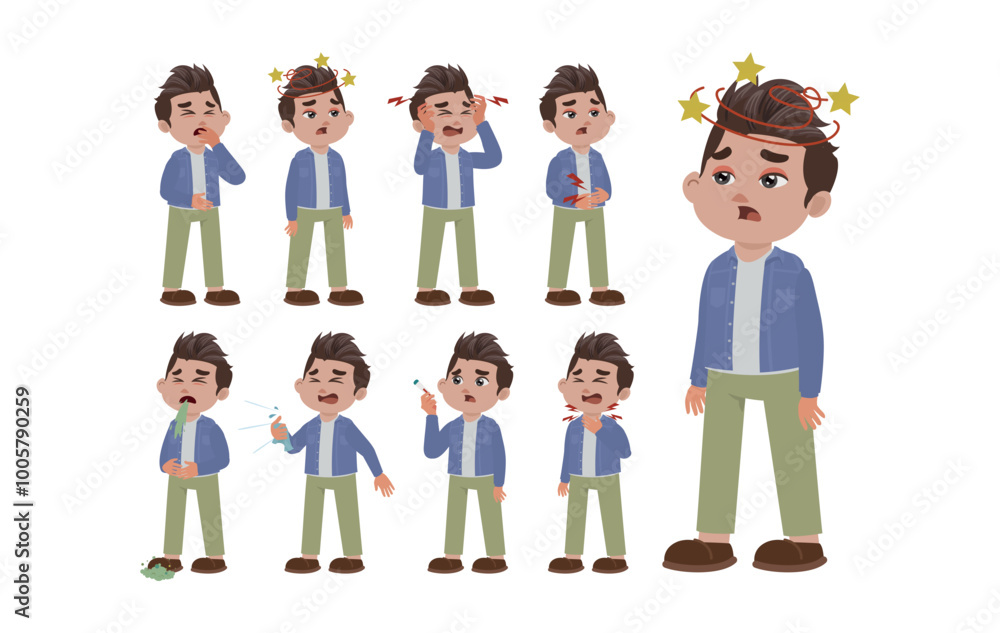 Sick people with different symptoms Sick people with different symptoms