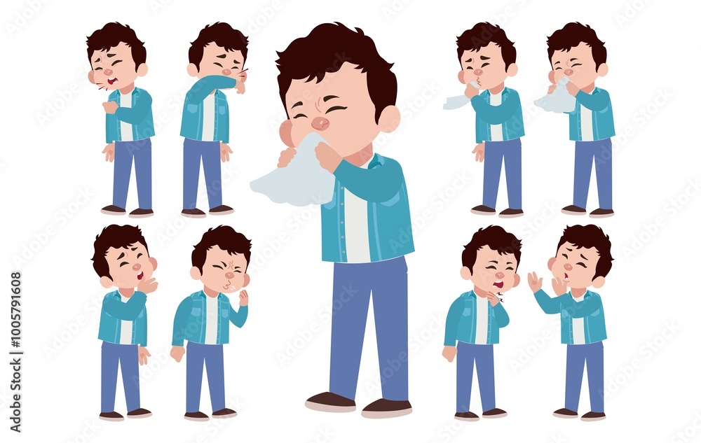 Sick people with different symptoms Sick people with different symptoms