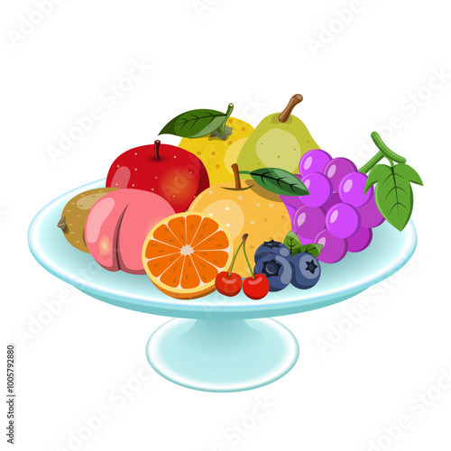 果物の盛り合わせイラスト素材