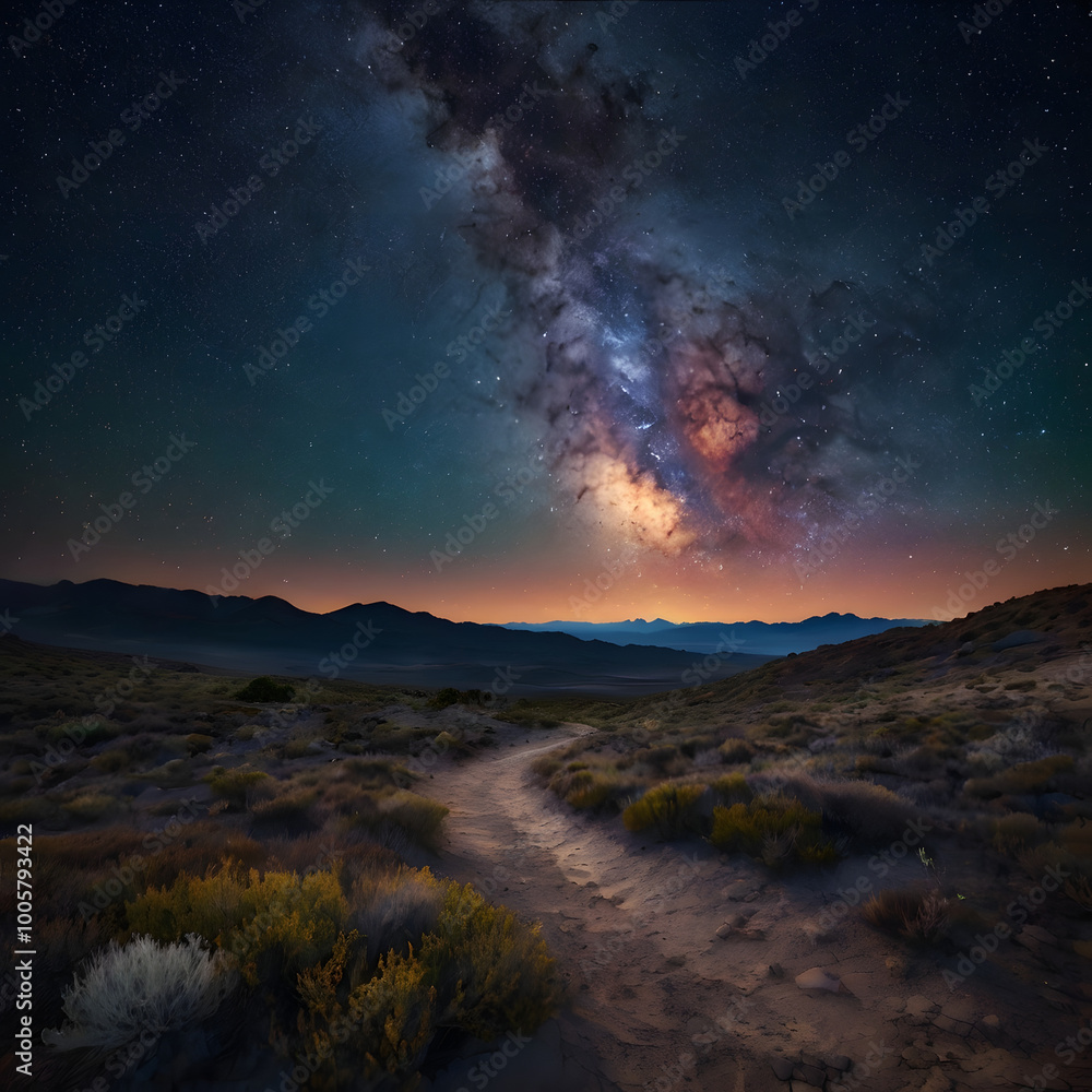 Starry Night Sky with Milky Way Starry Night Sky with Milky Way