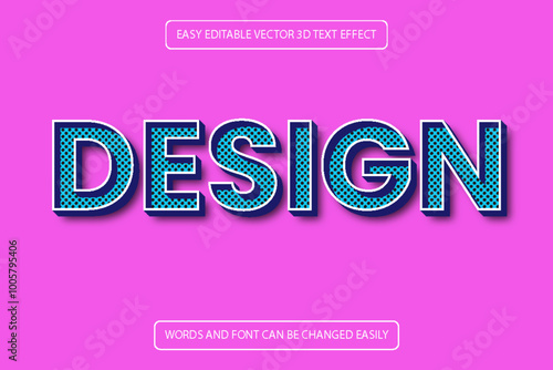 Editable luxury 3D Text effect style template.