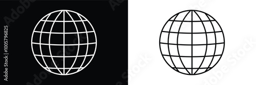 internet globe icon set, globe icon vector illustration eps 10.