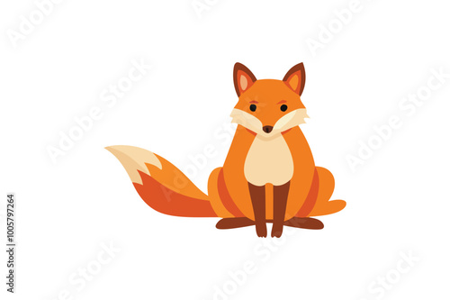 Cute Fox vector art illustration  photo