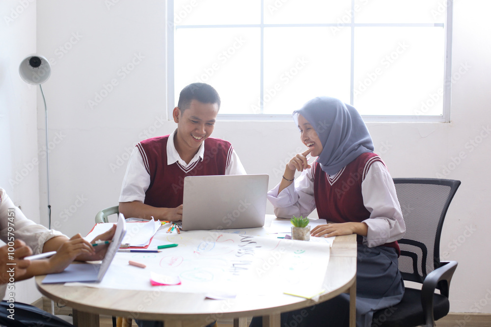 High School Students Doing School Work Together at The Study Room High School Students Doing School Work Together at The Study Room