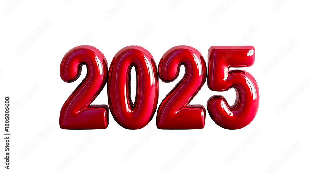 Bold red numbers representing year 2025, symbolizing fresh start and new opportunities. Perfect for celebrating upcoming year Bold red numbers representing year 2025, symbolizing fresh start and new opportunities. Perfect for celebrating upcoming year