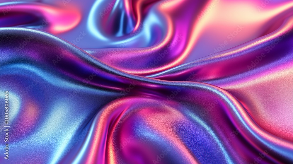 Obraz premium Dynamic Iridescent Waves in Vivid Colors