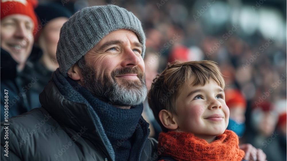 Obraz premium St Andrew's Day, Joyful Father and Son Enjoying a Game Together