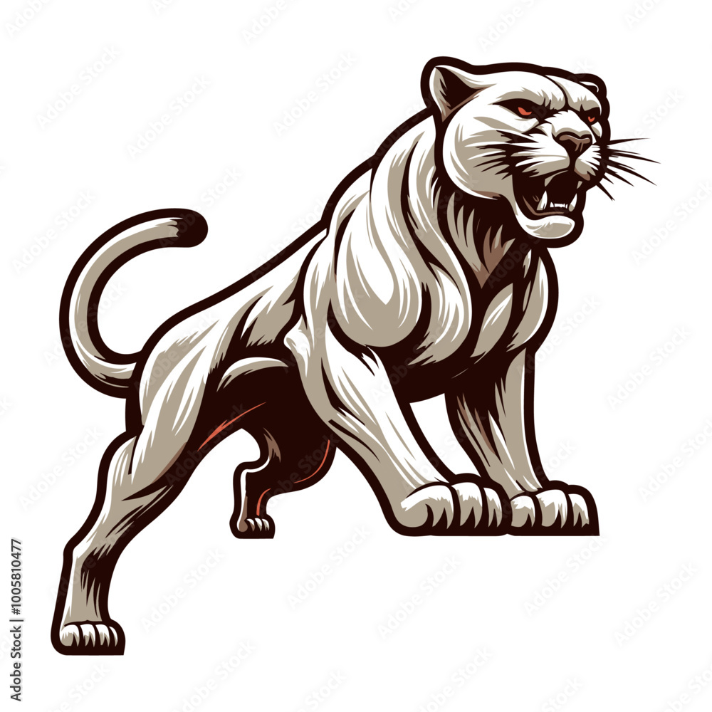 Fototapeta premium Puma vector and illustration.