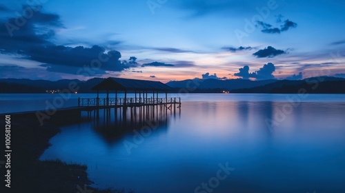 Wallpaper Mural A beautiful view of Lam Takhong Reservoir during a tranquil evening. Torontodigital.ca