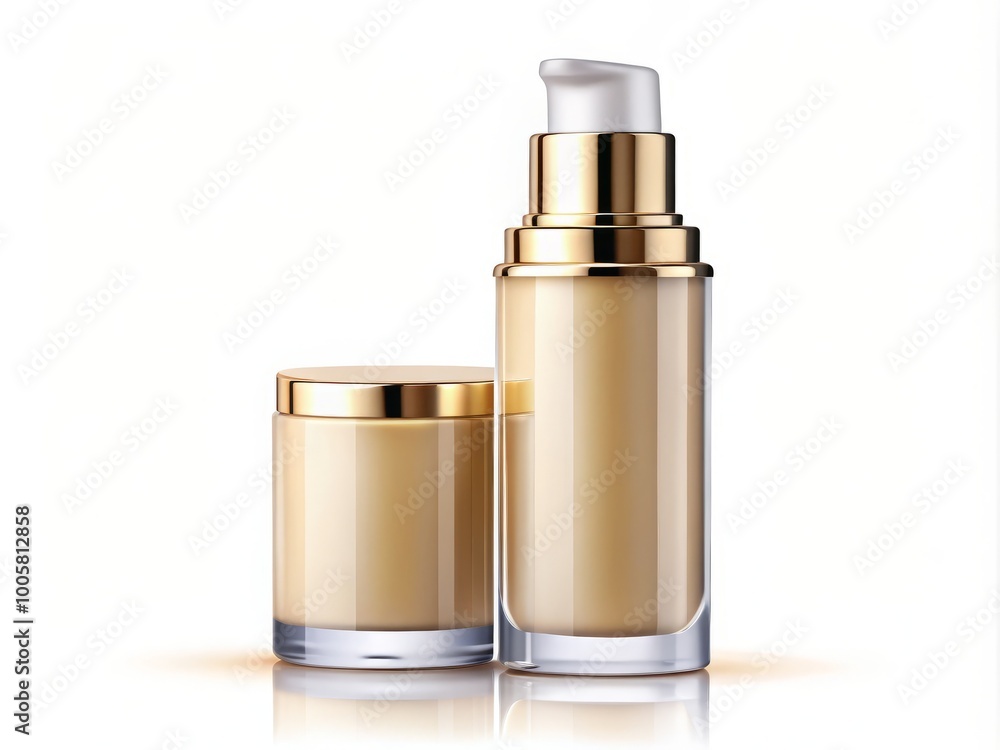 Transform your makeup routine with our luxurious foundation bottle, elegantly displayed with an open cap on a pristine Transform your makeup routine with our luxurious foundation bottle, elegantly displayed with an open cap on a pristine