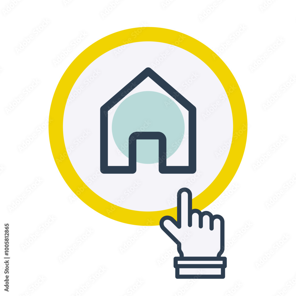 Obraz premium Home Address Graphic Icon