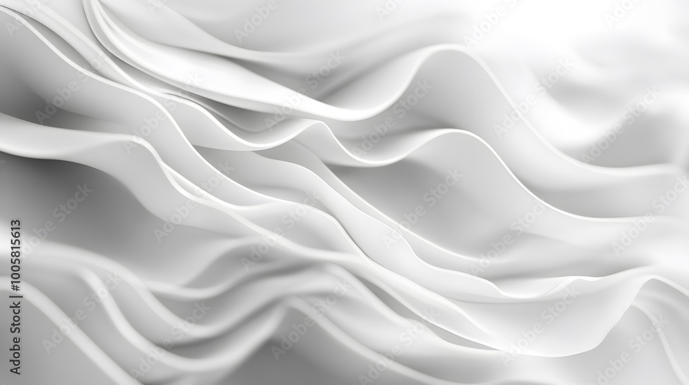 3d render, abstract background with folded textile, white cloth macro, fashion wallpaper wavy layers. 3d render, abstract background with folded textile, white cloth macro, fashion wallpaper wavy layers.