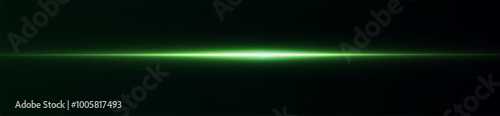 Light green effect reflections, neon illumination in white colors. Bright light lens. Police light effects, lines. Shiny stars, glowing sparks on a black background. Vector green light effect