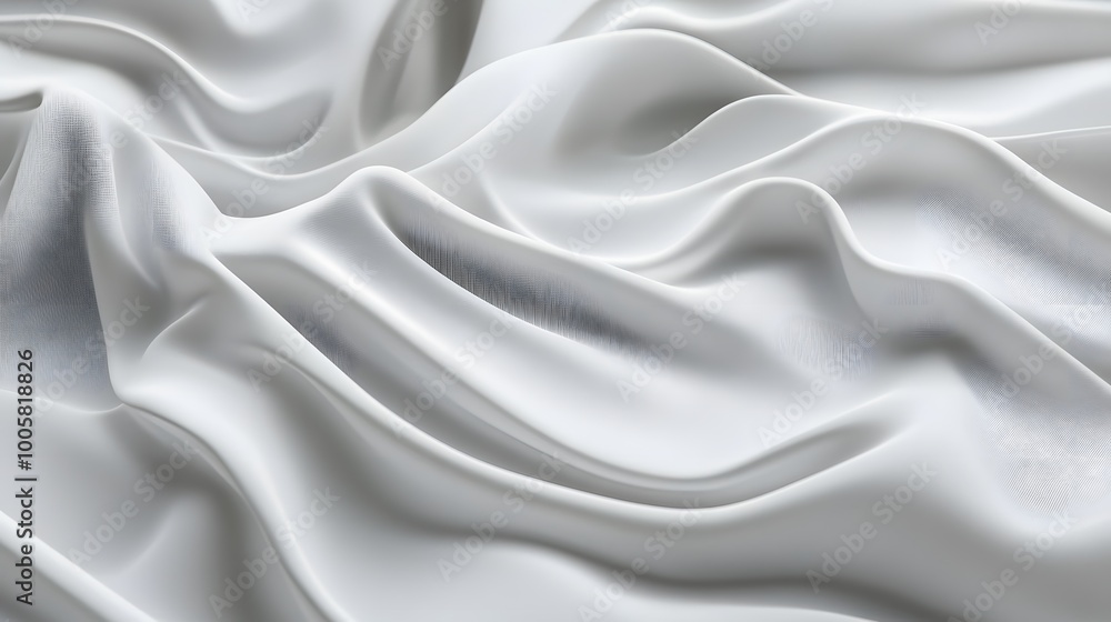3d render, abstract background with folded textile, white cloth macro, fashion wallpaper wavy layers. 3d render, abstract background with folded textile, white cloth macro, fashion wallpaper wavy layers.