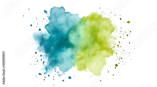 Wallpaper Mural Abstract Watercolor Blue Green Splash Background Torontodigital.ca