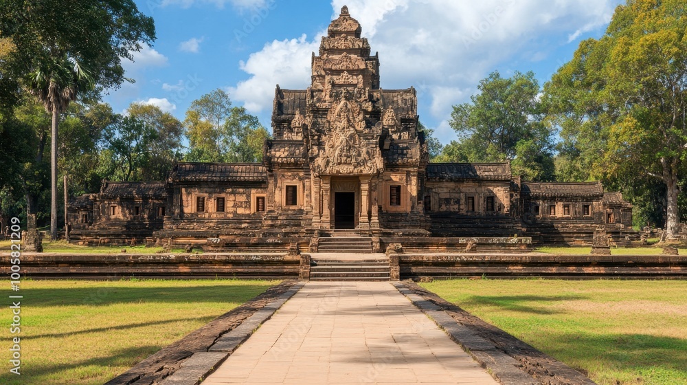 The beautifully preserved Khmer-style architecture of Phanom Rung Historical Park. The beautifully preserved Khmer-style architecture of Phanom Rung Historical Park.