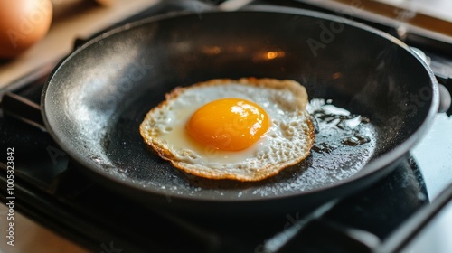 Fried Egg in Pan.