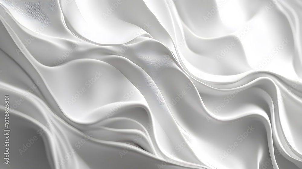 3d render, abstract background with folded textile, white cloth macro, fashion wallpaper wavy layers. 3d render, abstract background with folded textile, white cloth macro, fashion wallpaper wavy layers.