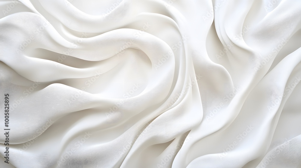 3d render, abstract background with folded textile, white cloth macro, fashion wallpaper wavy layers. 3d render, abstract background with folded textile, white cloth macro, fashion wallpaper wavy layers.
