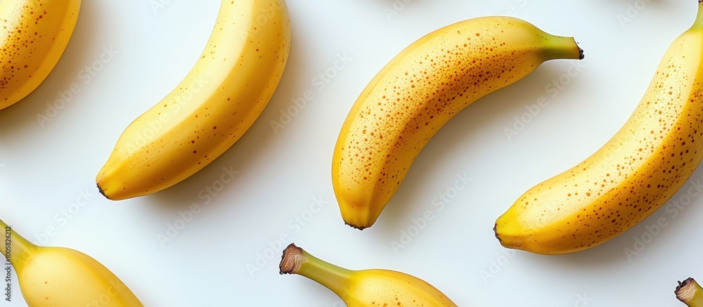 Fresh Ripe Bananas on a Light Background - Perfect for Healthy Eating and Fruit-Themed Designs