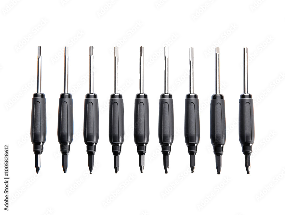 a row of screwdrivers a row of screwdrivers