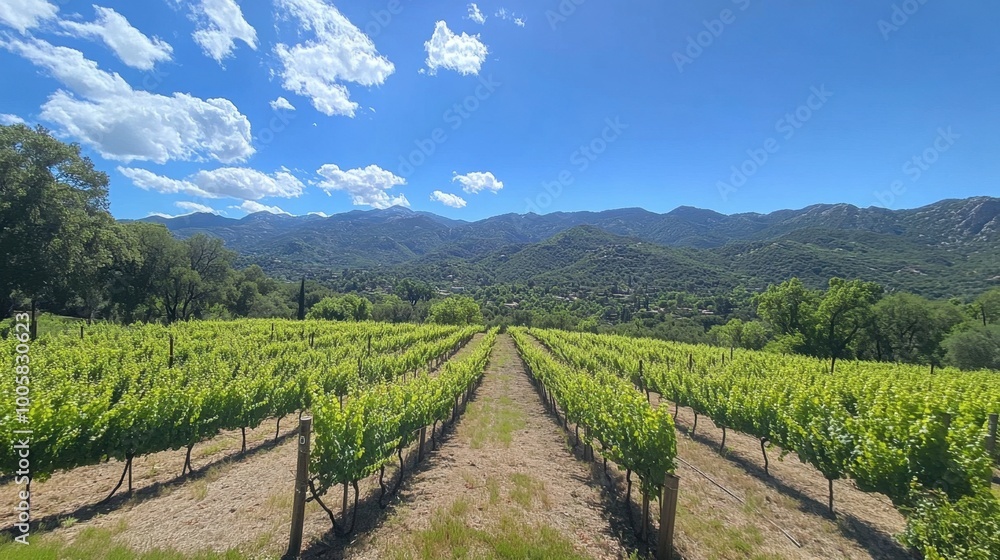 The lush vineyards at GranMonte Vineyard and Winery, with scenic views of the surrounding mountains. The lush vineyards at GranMonte Vineyard and Winery, with scenic views of the surrounding mountains.