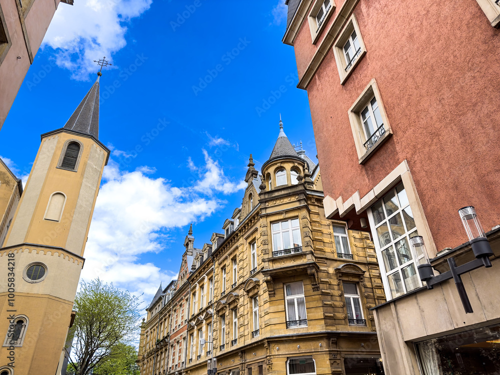 Fototapeta premium Street view of downtown Luxembourg