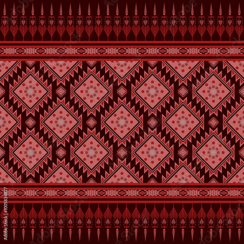 Vintage abstract tribal geometric seamless Ethnic pattern.