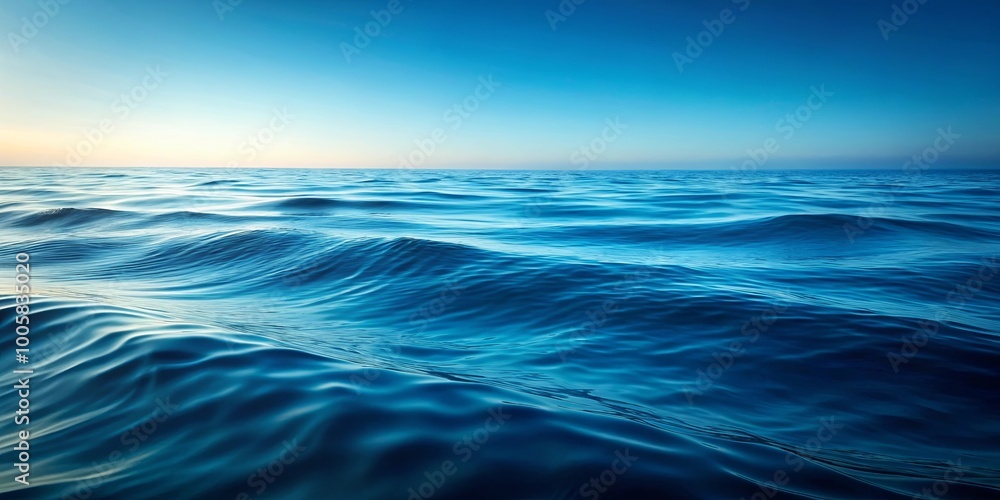 Tranquil Blue Waves Rolling Under a Vast Sky Tranquil Blue Waves Rolling Under a Vast Sky