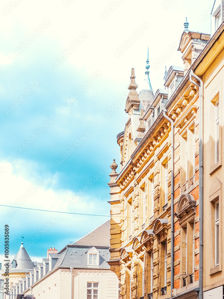 Obraz premium Street view of downtown Luxembourg