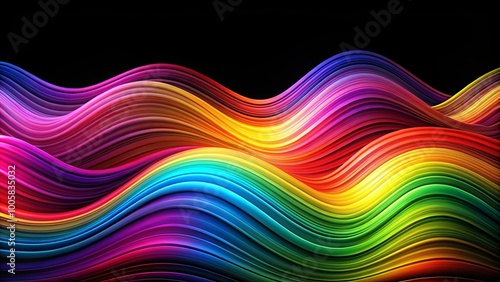 Vibrant Rainbow Swirls Dance in a Symphony of Color