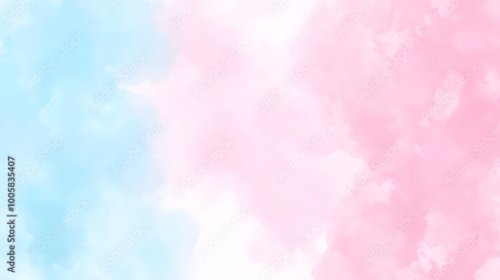Abstract Watercolor Background with Pink and Blue Clouds Abstract Watercolor Background with Pink and Blue Clouds