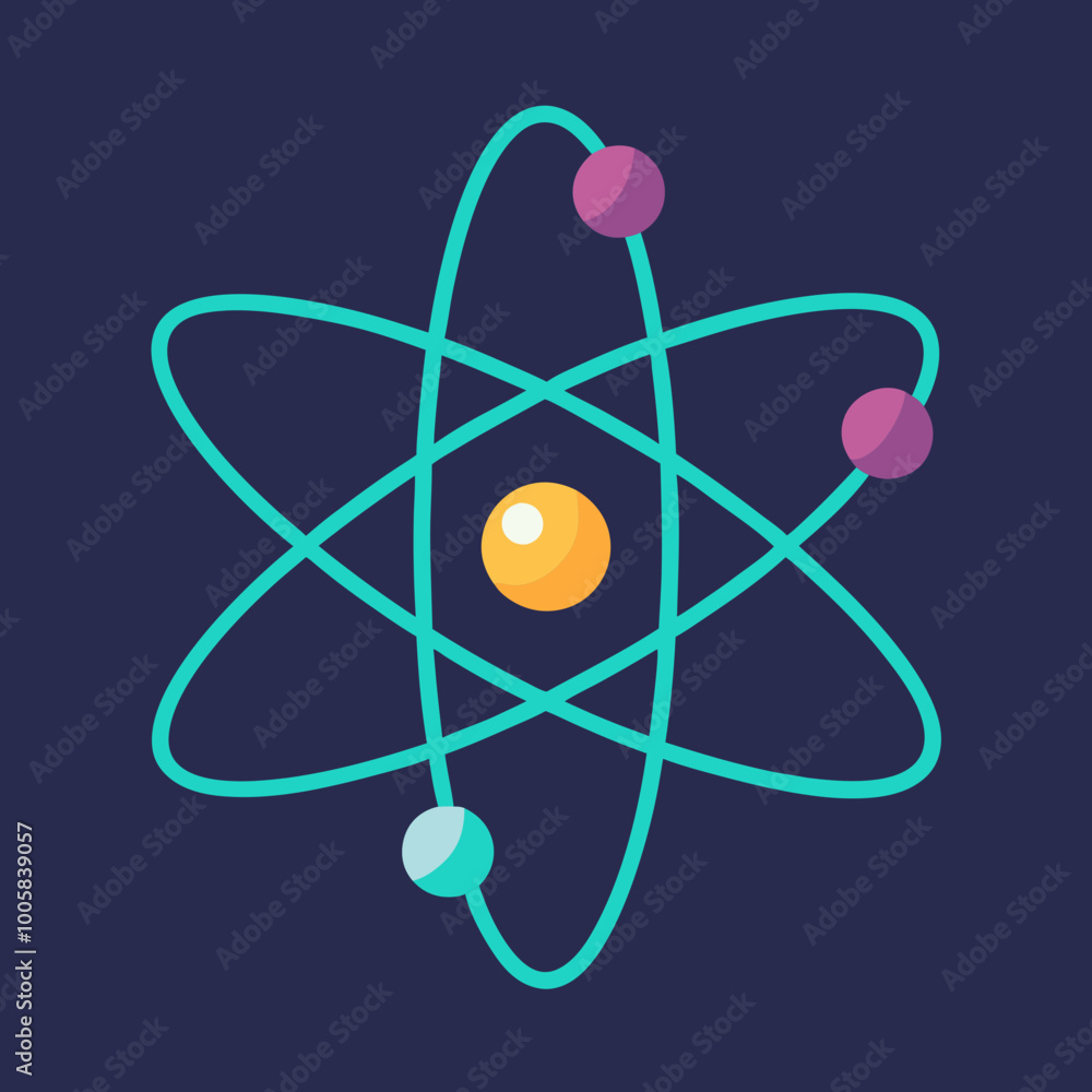 Visualize the Structure of an Atom with Electrons in a Dynamic Vector Design





