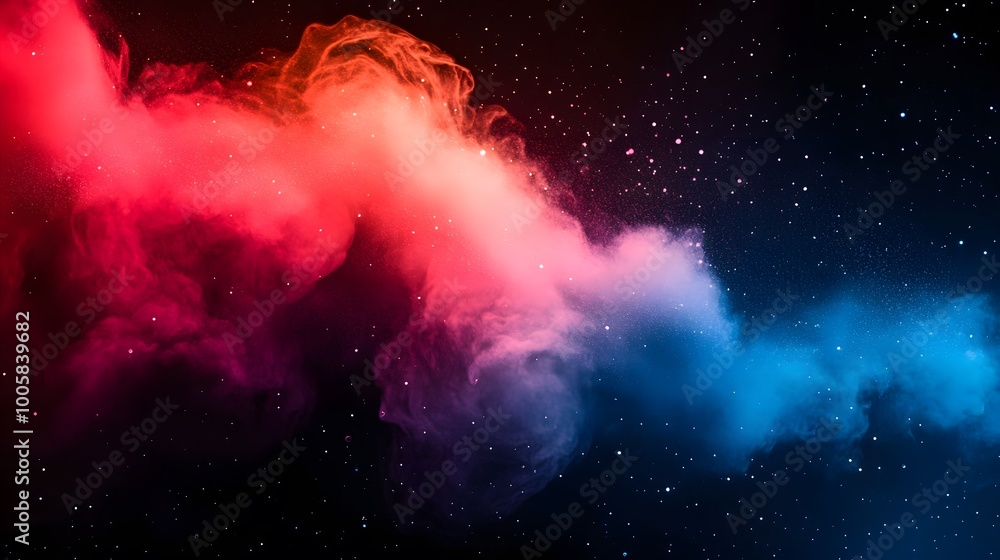 Cosmic Nebula Abstract Background Red and Blue Smoke Stars Galaxy Texture Cosmic Nebula Abstract Background Red and Blue Smoke Stars Galaxy Texture