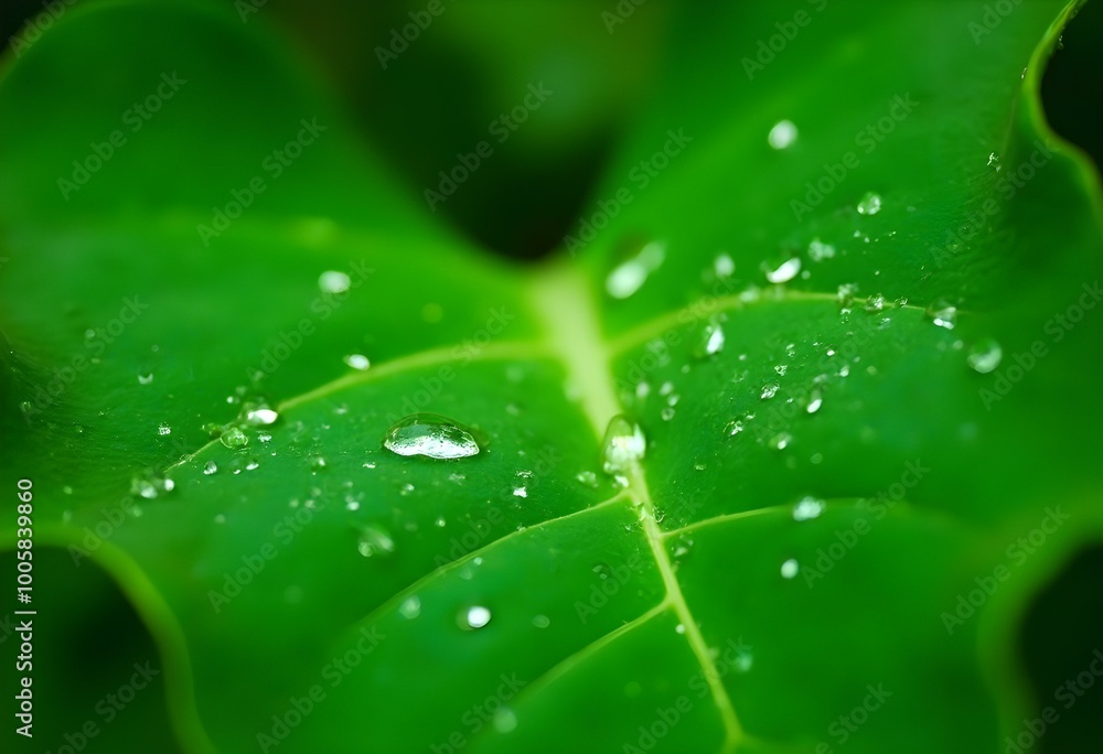 Fototapeta premium seasons of autumn on the ground in the forest there are drops of water on the leaves