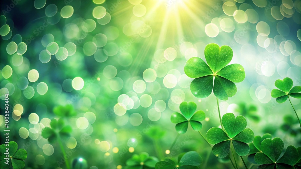 abstract background Clover green bokeh abstract background Clover green bokeh