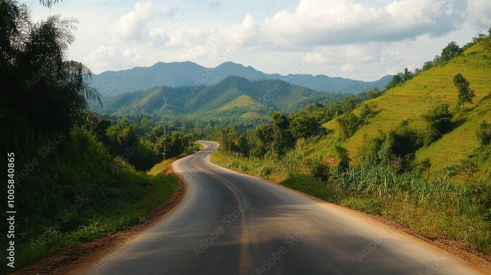 The winding roads and scenic hills at Wang Nam Khiao, a perfect escape from city life. The winding roads and scenic hills at Wang Nam Khiao, a perfect escape from city life.