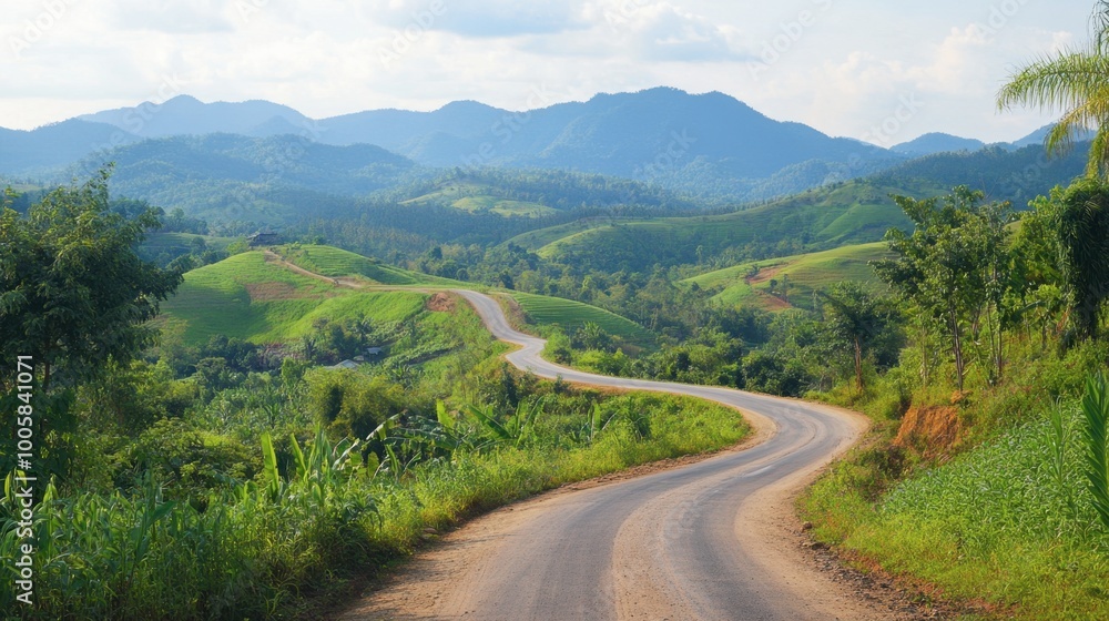 The winding roads and scenic hills at Wang Nam Khiao, a perfect escape from city life. The winding roads and scenic hills at Wang Nam Khiao, a perfect escape from city life.