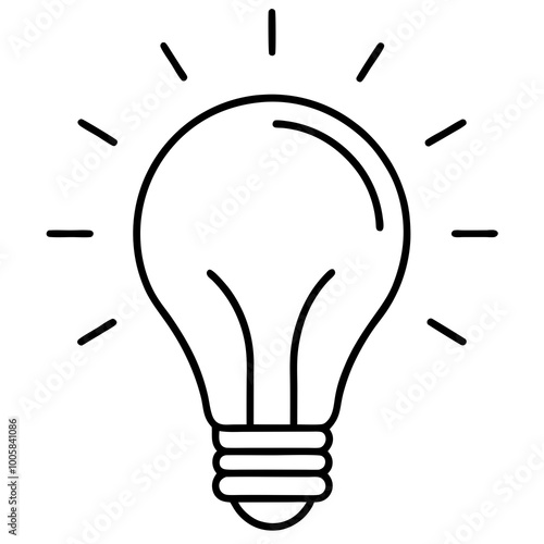 Brighten Your Projects with a Creative Glowing Lightbulb Vector Illustration for Innovative Ideas
